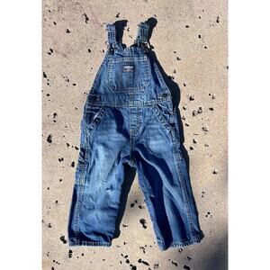 Vintage OshKosh B'gosh Vestbak Blue Denim Bib Overalls Size 24 Months